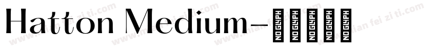 Hatton Medium字体转换